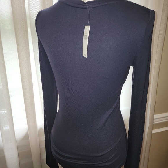 Long sleeve, navy, tee, Anthropologie, size S - Picture 2 of 3